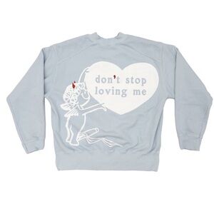 Boys Lie Light Blue Graphic Crewneck Sweater